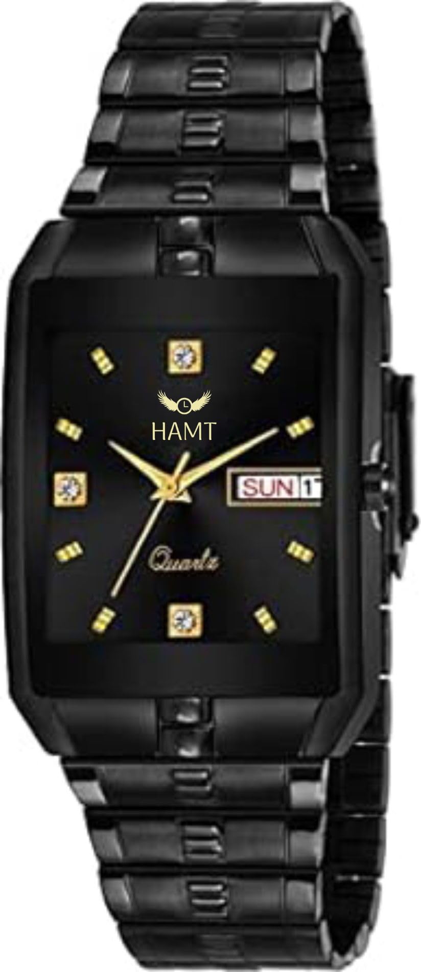hamt Black Dial Day and Date Display Analog Watch for Men - HT-GSQ005-BLK-BLK (B09P6HZX1R) Amazon Price History, Amazon Price Tracker