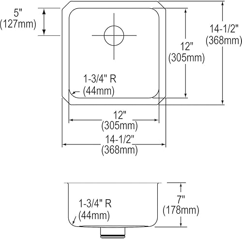 Miniatura 10 de Elkay Lustertone ELUH1212PD - Fregadero de acero inoxidable con drenaje perfecto