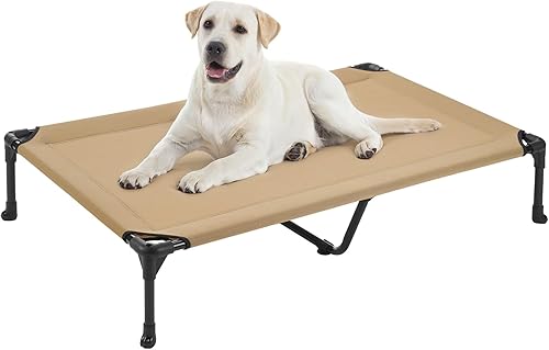 Veehoo CWC2439A - Cama elevada refrescante para perros, cama elevada duradera para mascotas con malla sándwich lavable y transpirable, pies