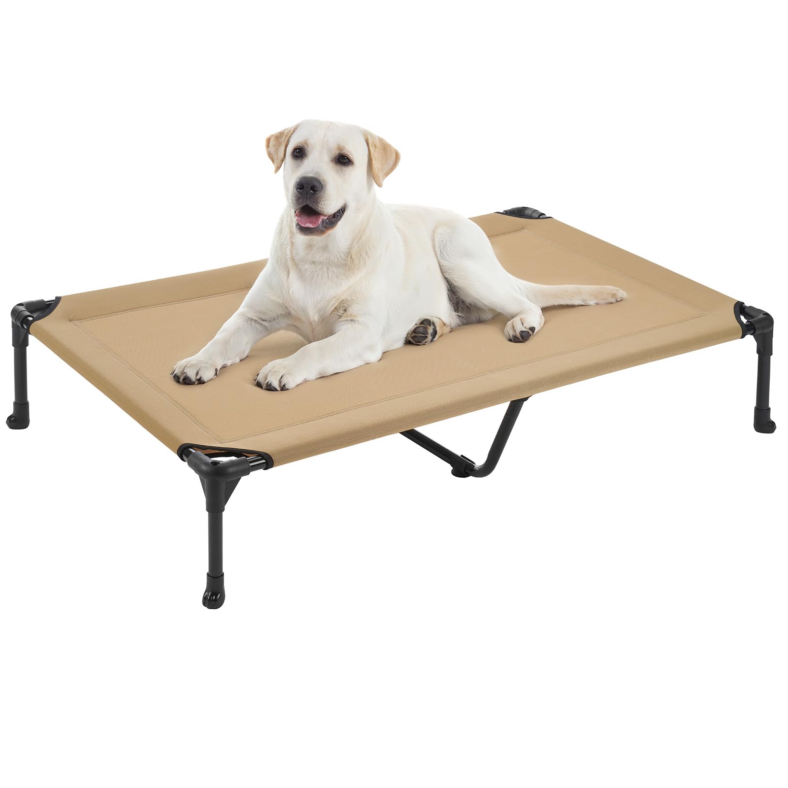 Veehoo Outdoor Dog Bed, Durable & Breathable, No-Slip Feet, Brown, CWC2439A