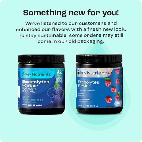 Miniatura 84 de KEY NUTRIENTS - Polvo de electrolitos, mezcla de bebida de limonada rosa fresca, polvo de hidratación, sin azúcar, sin calorías, sin gluten, polvo