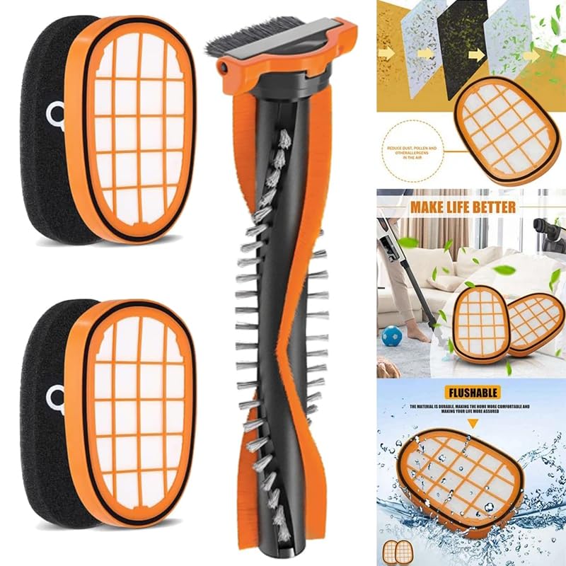 Ptyism Philips Staubsauger Filter Set - 6 Filter + Bürste Für SpeedPro Max Modelle