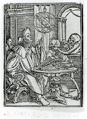 Toile Hans Holbein La mort et l'astronome impression murale salon 60x90cm