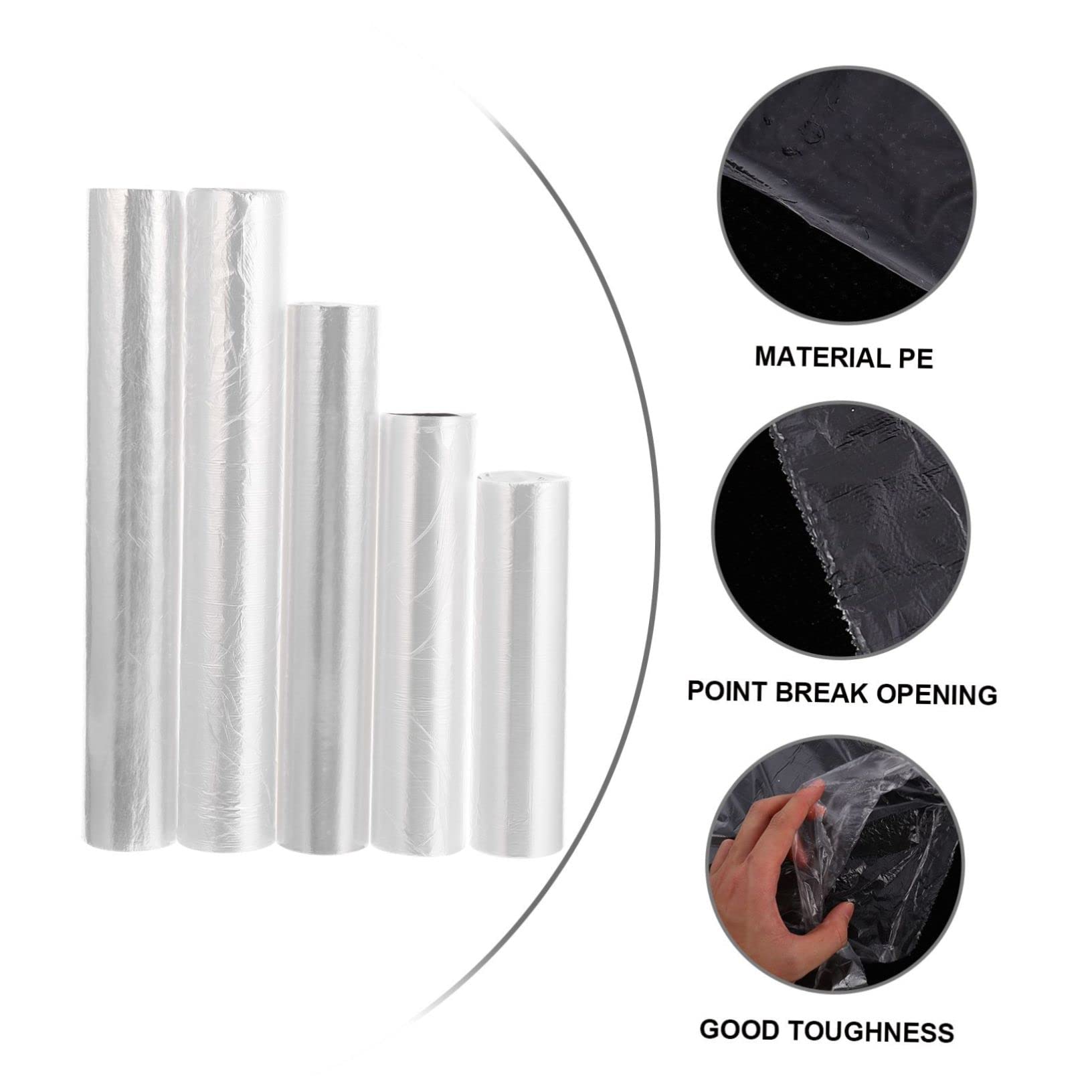 Ipetboom 5 Rolls Food Storage Bags Vacuum Seal Bags for Food Preservation Easy to Use