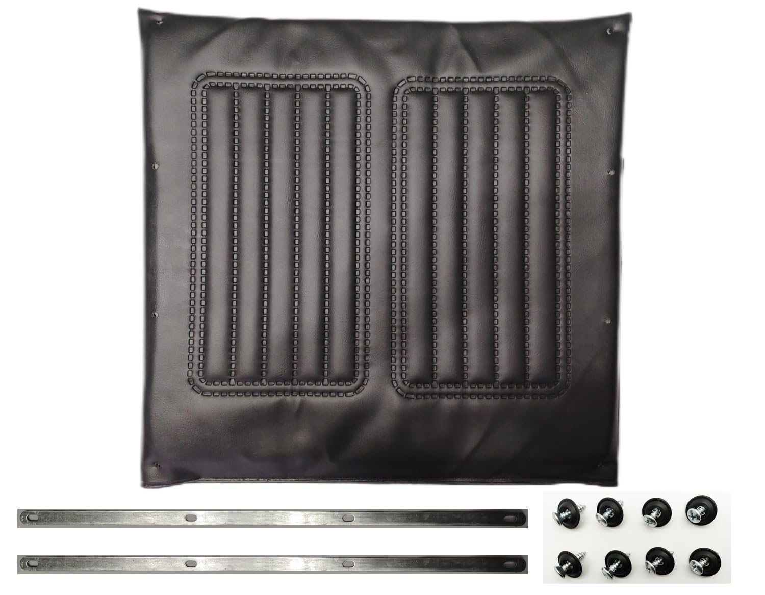 Silver Sport 2 Wheelchair Back cushion 16 inch,Wheelchair replacement bacy,Vinyl Back Upholstery 16x18”,Embossed,Replacement parts, With Hardware,