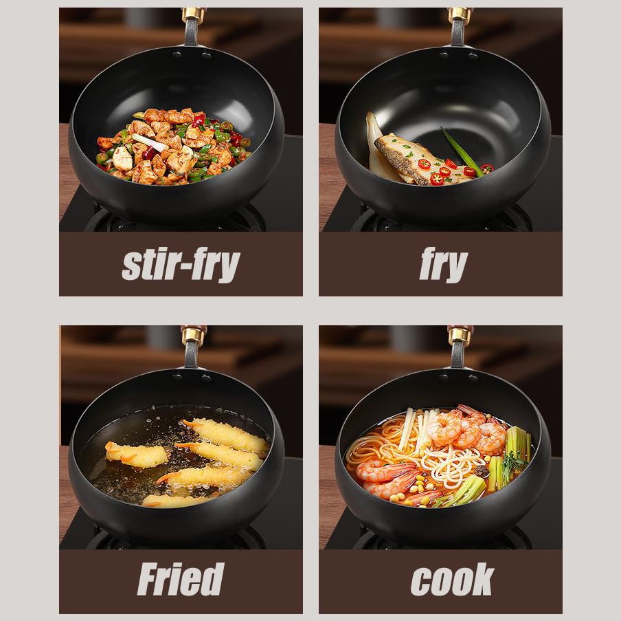 Sartén Wok de Hierro Carbono 10.2 pulgadas Sin Tapa miniatura 2