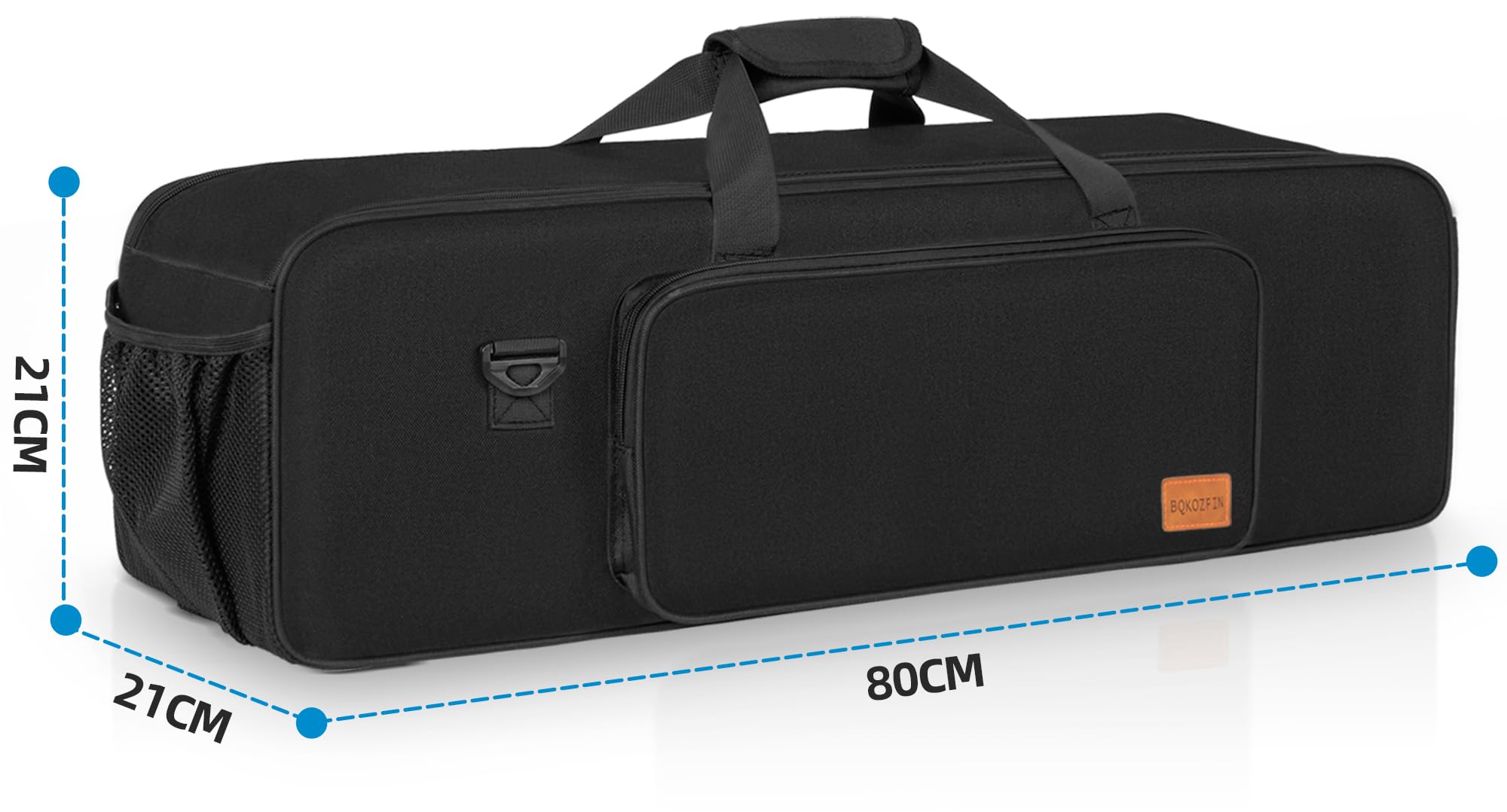 OUUTMEE Borsa portatile per treppiede, con tracolla, per treppiede, treppiede, treppiedi per luce, monopiede e altre attrezzature fotografiche, Nero , 80 x 21 x 21 cm/31,5“ x 8,3” x 8,3“, Borsa per