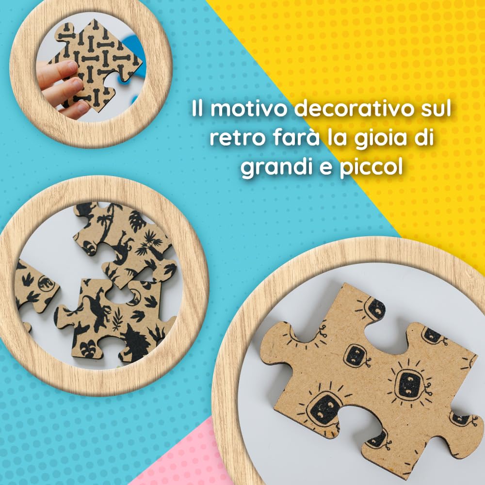 Trefl - Puzzle in Legno: Bing, Scopri Bing - 24 Pezzi, Wooden Puzzle, Bordi Arrotondati, Motivo Decorativo sul Retro, per Bambini dai 3 anni