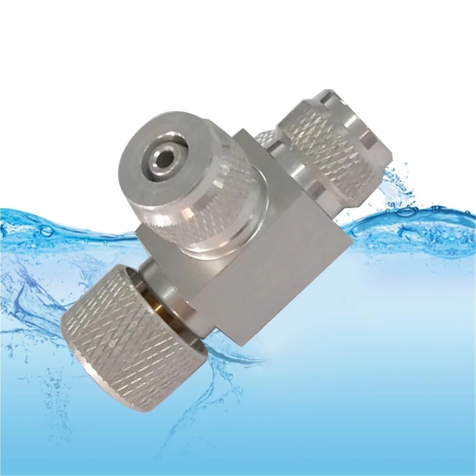 Regulador de CO2 cabezal simple o doble for acuarios, válvula aguja precisa, contador burbujas for accesorios peceras C42(Single head)