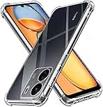 Muzz Casing For Xiaomi POCO C65 Phone Case Clear Anti-Fall Protect Shell For Mi POCO C65 Redmi13C Redmi 13C Case Slim Shockproof Cover (Clear)