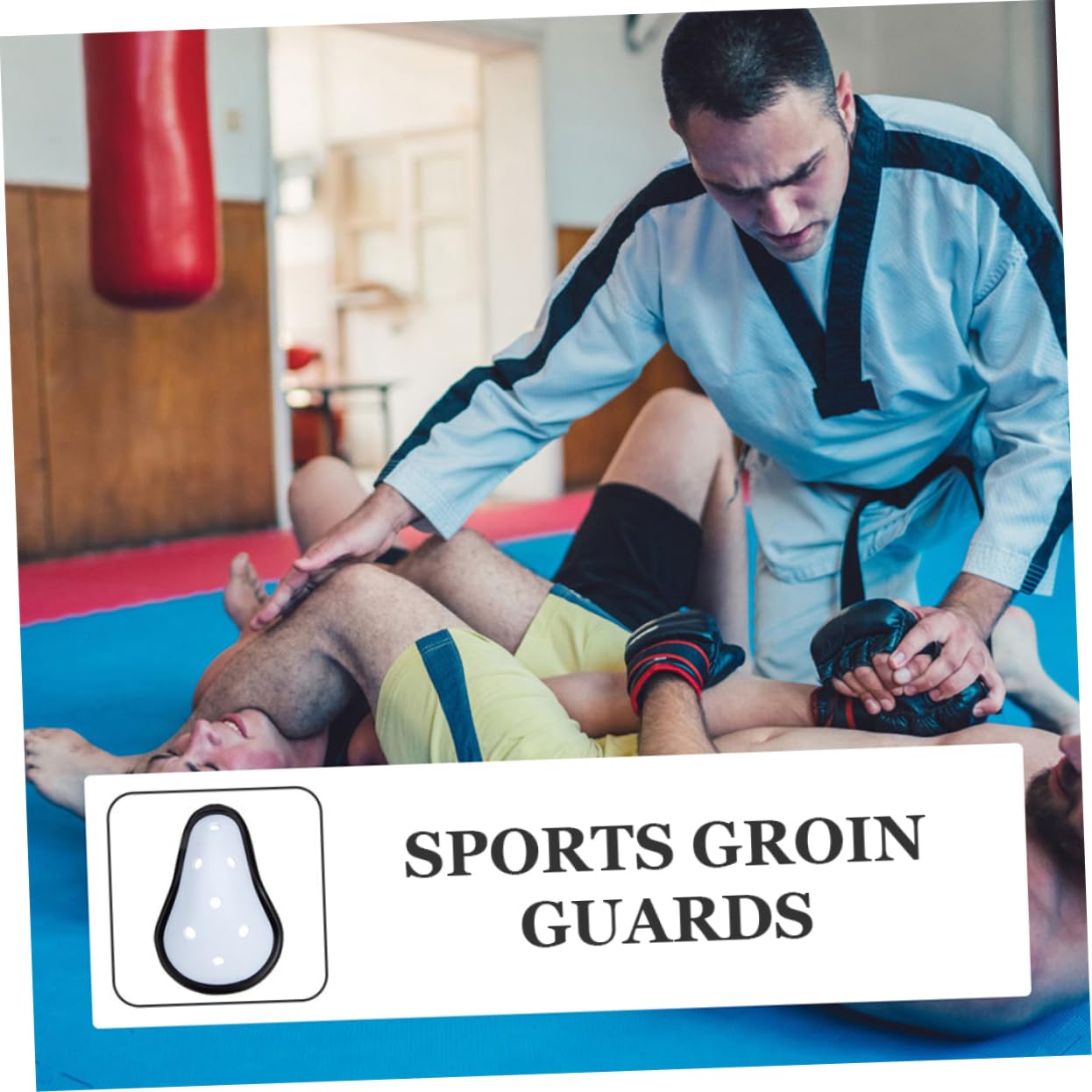 Protezione Inguinale da Boxe 8 Pezzi Eva Bianco per Uomo e Ragazzo Ragazza | Traspirante, Vestibilità Aderente, Guardia, Comfort per Allenamento e Sport da Combattimento