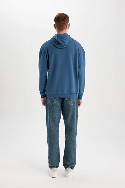 DeFacto Oversıze Kapüşonlu Sweatshirt B7849AXNS Erkek