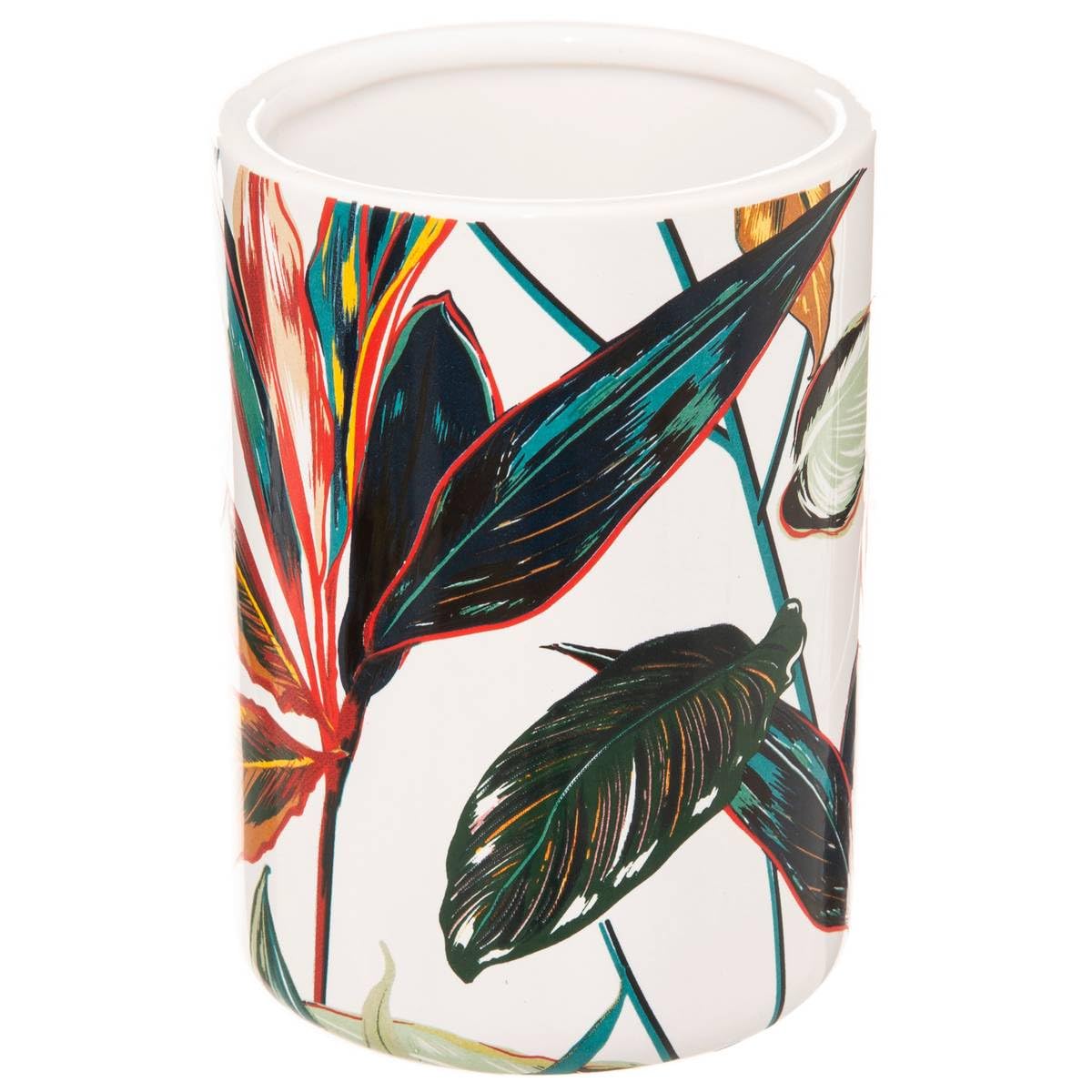 Five Palawan Ceramic Tumbler and Toothbrush Holder