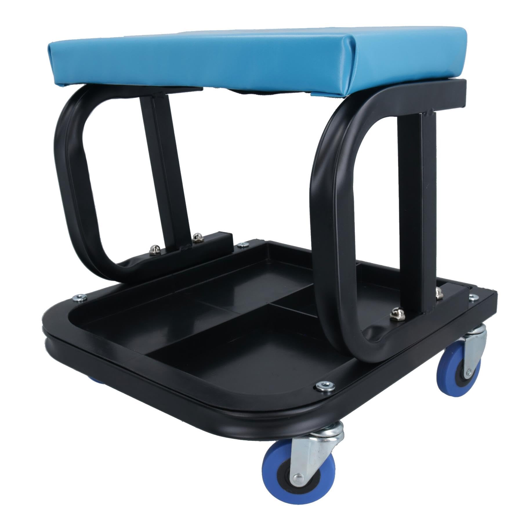 AB Tools Sedia da officina con rotelle imbottite, con ruote girevoli