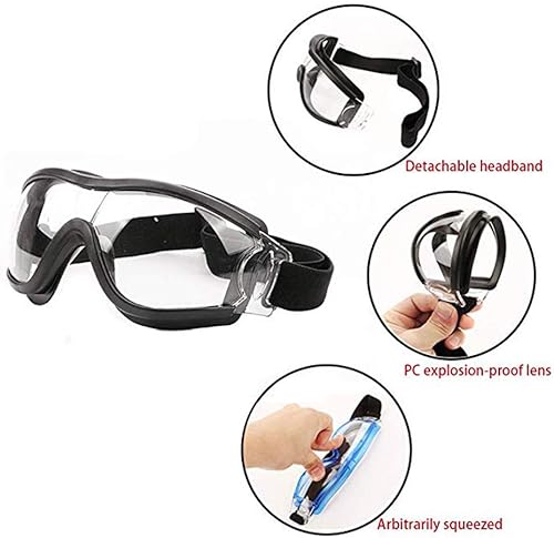 Miniatura 4 de Gafas de seguridad, gafas de protección anti niebla y UV, gafas de trabajo de protección sello gafas para bricolaje, laboratorio, al aire libre