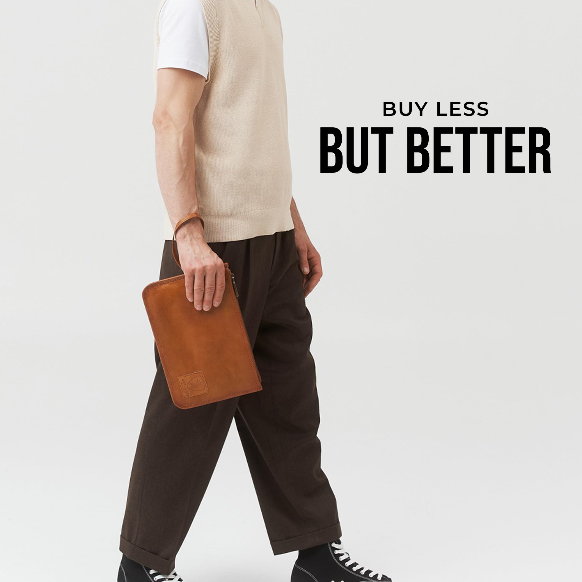 Berliner Bags Vintage Dokumentenmappe Theo XL, Schreibmappe, Reisepass Organizer und Aktenmappe aus Leder, für Herren und Damen - Braun