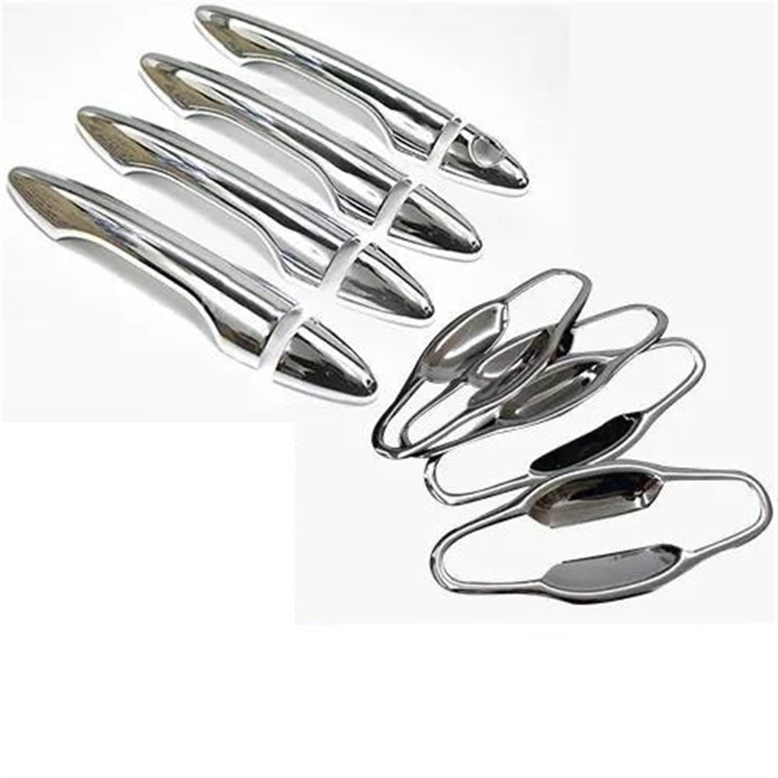 Kjhopy B Car Exterior Cover Side Door Handle Protector Chrome Scratch Protection For Hyundai For Elantra 2011-2016 Exterior Door Handle(B)