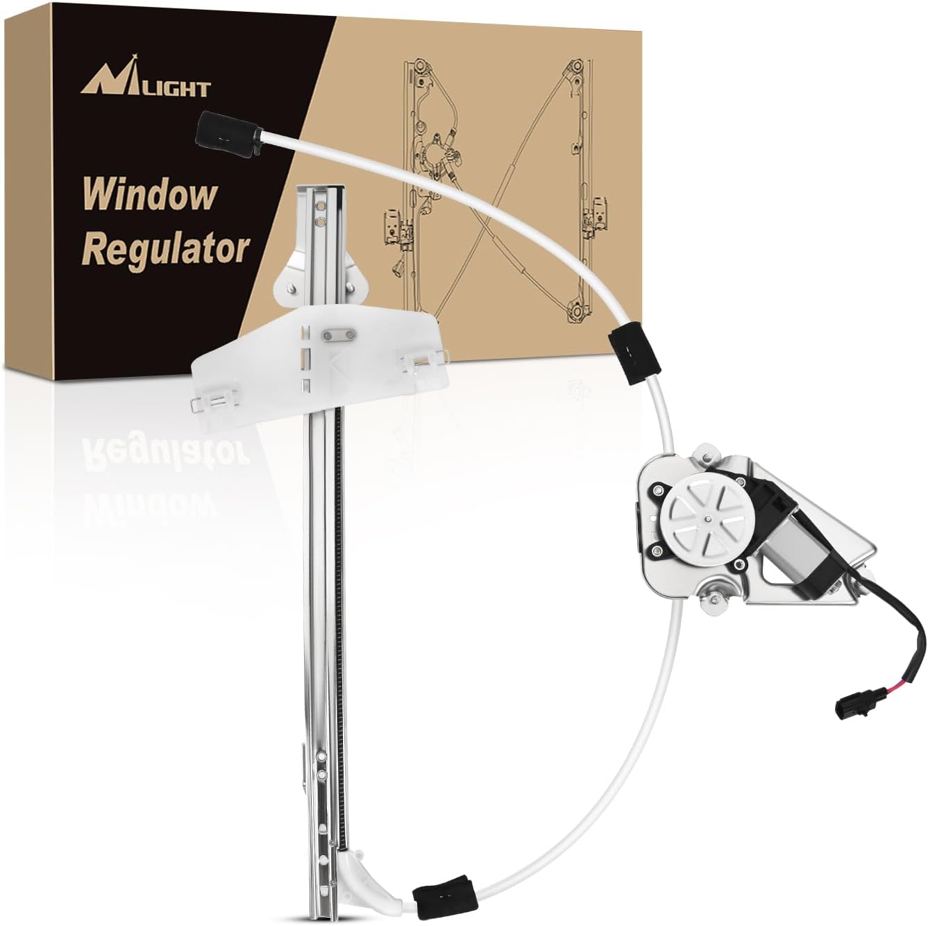 Nilight 741-586 Window Regulator/Motor Front Driver Side Compatible with 2003-2014 Ford E150 E250 Econoline E350 E450 E550 Super Duty 2004 2005 2006 2007 2008 2009 2010 2011 2012 2013 2014