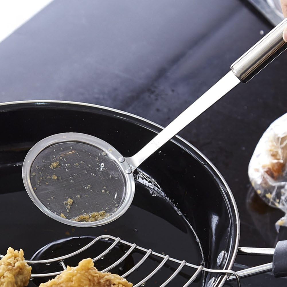 Cuillère Écumoire en Acier Inoxydable / Passoire de Cuisine à Mailles Fines / Poignée Isolante Thermique / Bords Arrondis Sûrs / Filtre en Mousse 1 Pce pour Cuisiner & Jus Cuillère Écumoire en Acier Inoxydable / Passoire de Cuisine à Mailles Fines / Poignée Isolante Thermique / Bords Arrondis Sûrs / Filtre en Mousse 1 Pce pour Cuisiner & Jus