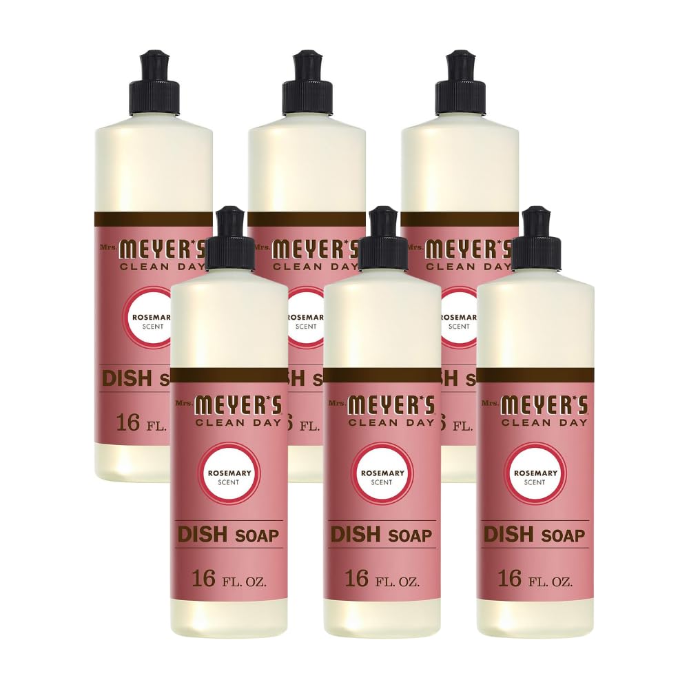 Mrs Meyers Dish soap liq Rosemary 16 Fl Oz Pack of 6