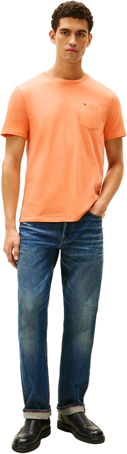 Tommy Hilfiger Men's Essential Short Sleeve Cotton Crewneck Pocket T-Shirt