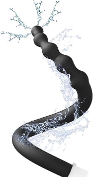 Shower Enema Douche Nozzles , 4 Holes Water Spray Comfortable Silicone Nozzles Enema , Reusable Shower Enema Hose, Black