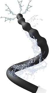 Shower Enema Douche Nozzles , 4 Holes Water Spray Comfortable Silicone Nozzles Enema , Reusable Shower Enema Hose, Black