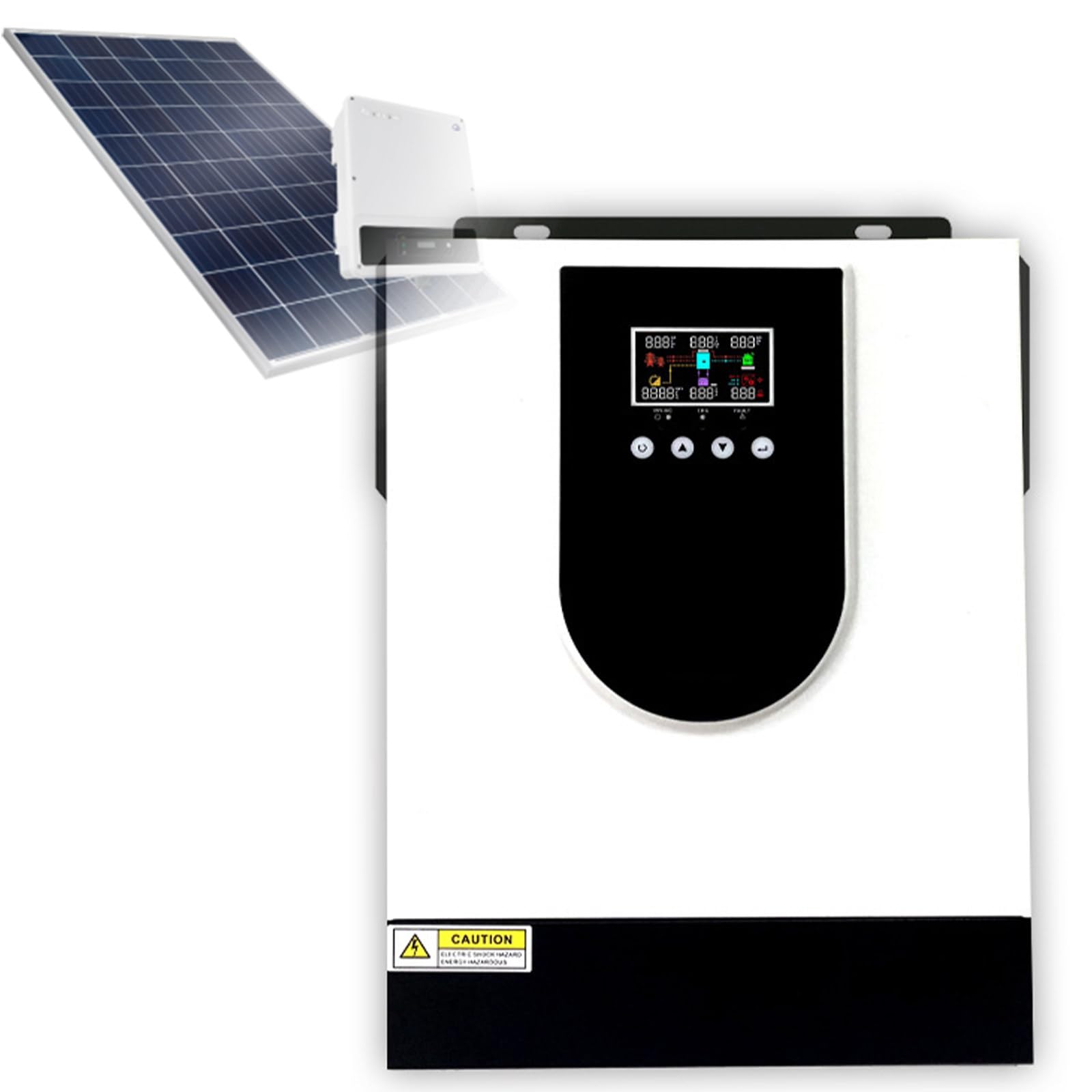 Inwerter solarny 3KW 24V 230VAC Inwerter hybrydowy 3000W Czysta fala sinusoidalna PWM Ładowarka Inversor Inversor Solar Wbudowany kontroler ładowarki słonecznej 80A MPPT