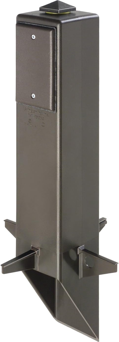 Arlington Industries GIDDS-628006 628006 19-12/" Black Outdoor Support Post for Light Fixture and Gfci