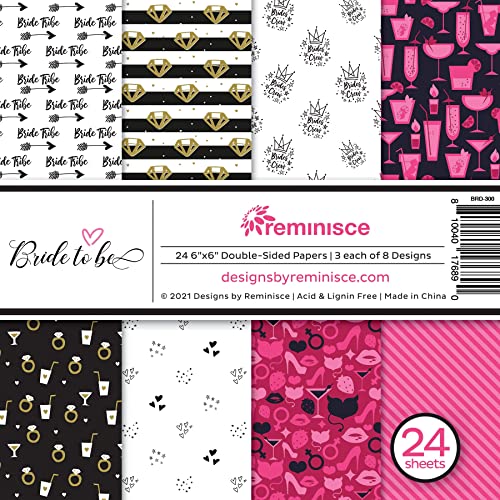 Papier scrapbooking Reminisce Bride To Be 6x6 bloc album mariage créatif