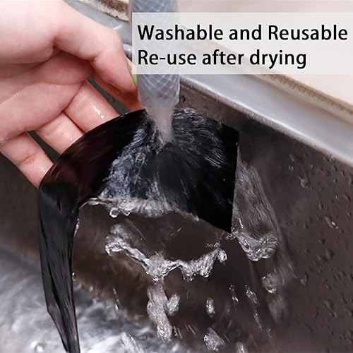 Vista 20 de DGSL Protectores de borde de puerta de automóvil, película envolvente de fibra de carbono, protección del umbral de la puerta, se adapta a la Negro