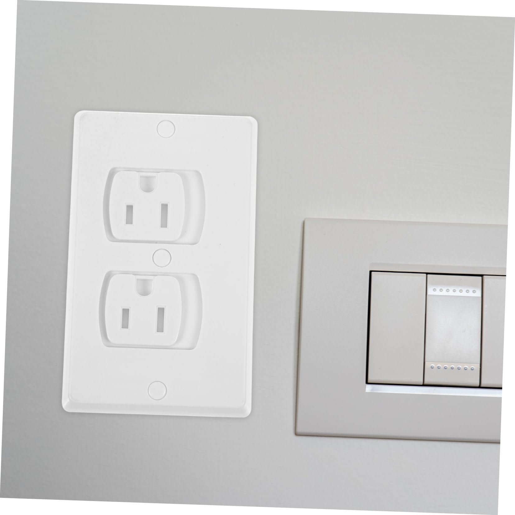 TOYANDONA 10pezzi Copriprese Elettriche Di Sicurezza Per Ragazzo Ragazza Ragazza in Abs Isolati Resistenti Rotture e Corrosione Con Viti Autochiudenti Per Coprire Prese Muro