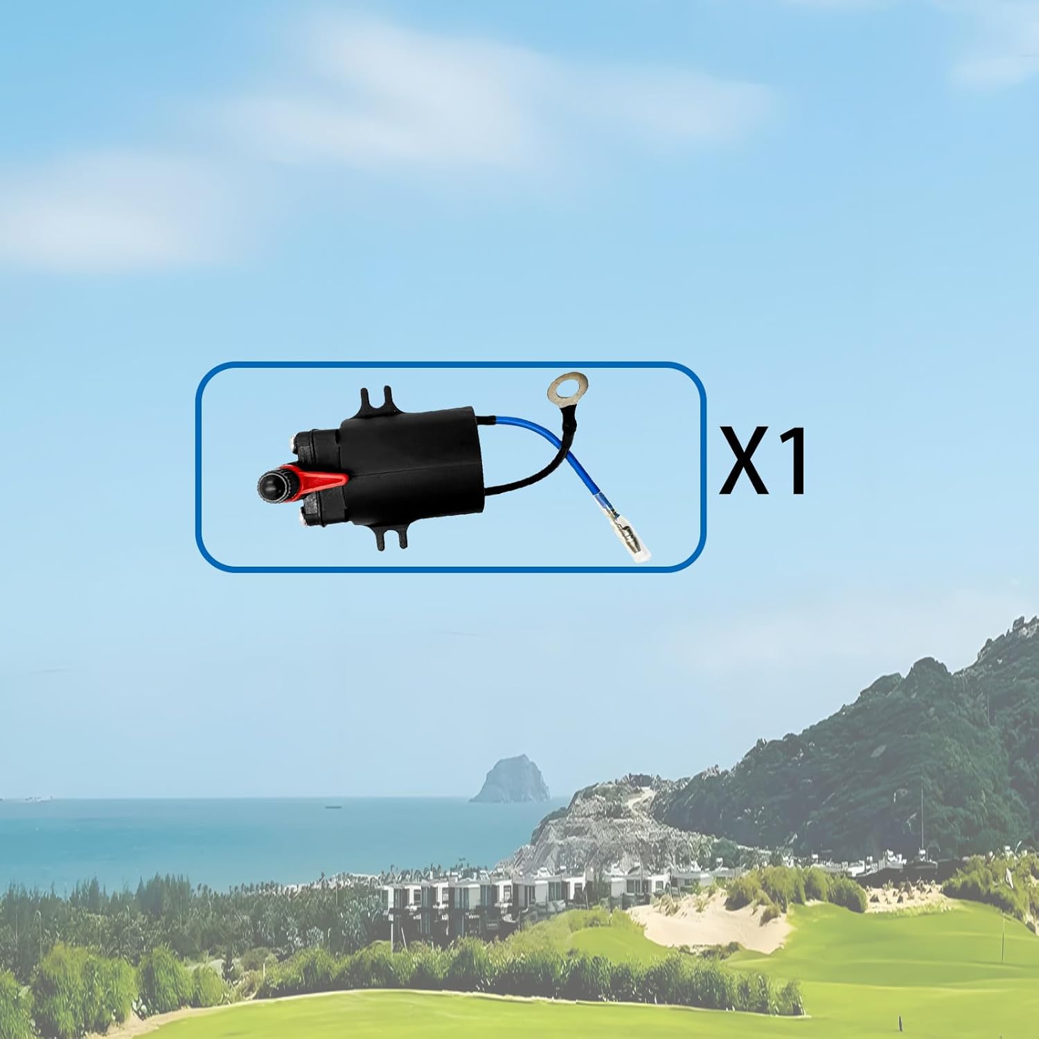 Fuel Primer Choke Solenoid Fit for Johnson OMC Evinrude 125HP 130HP 135HP 200HP 225HP 250HP 300HP Compatible OE #5007355 0437231 0437234