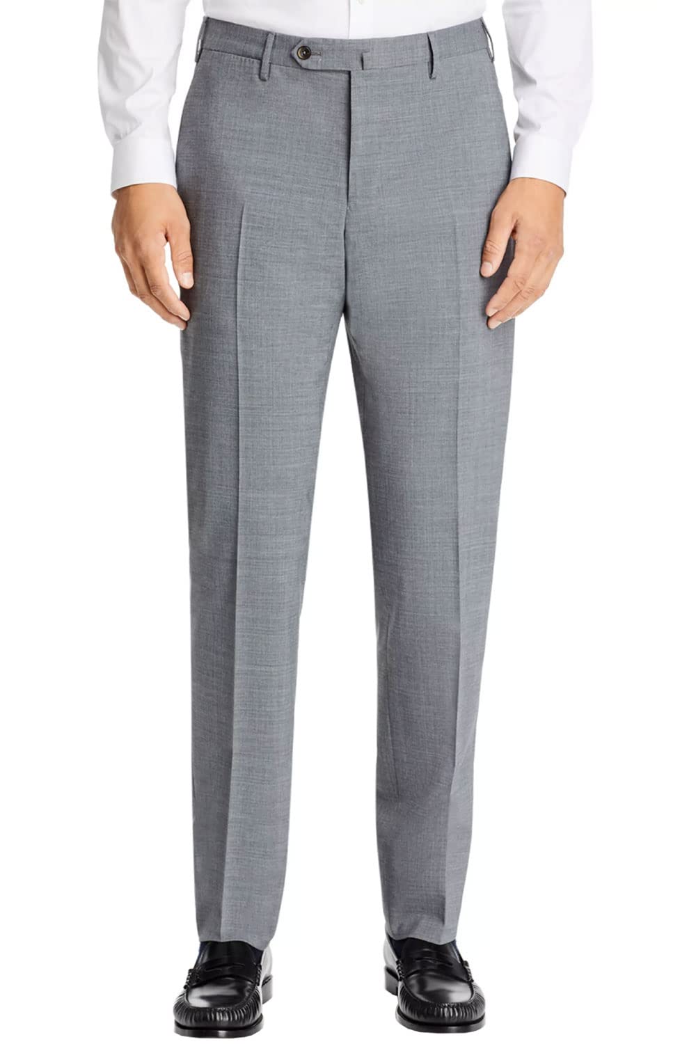 PT01 Pantaloni Torino Mens Solaro Wool Cotton Dress Pants 39 Grey IT 56