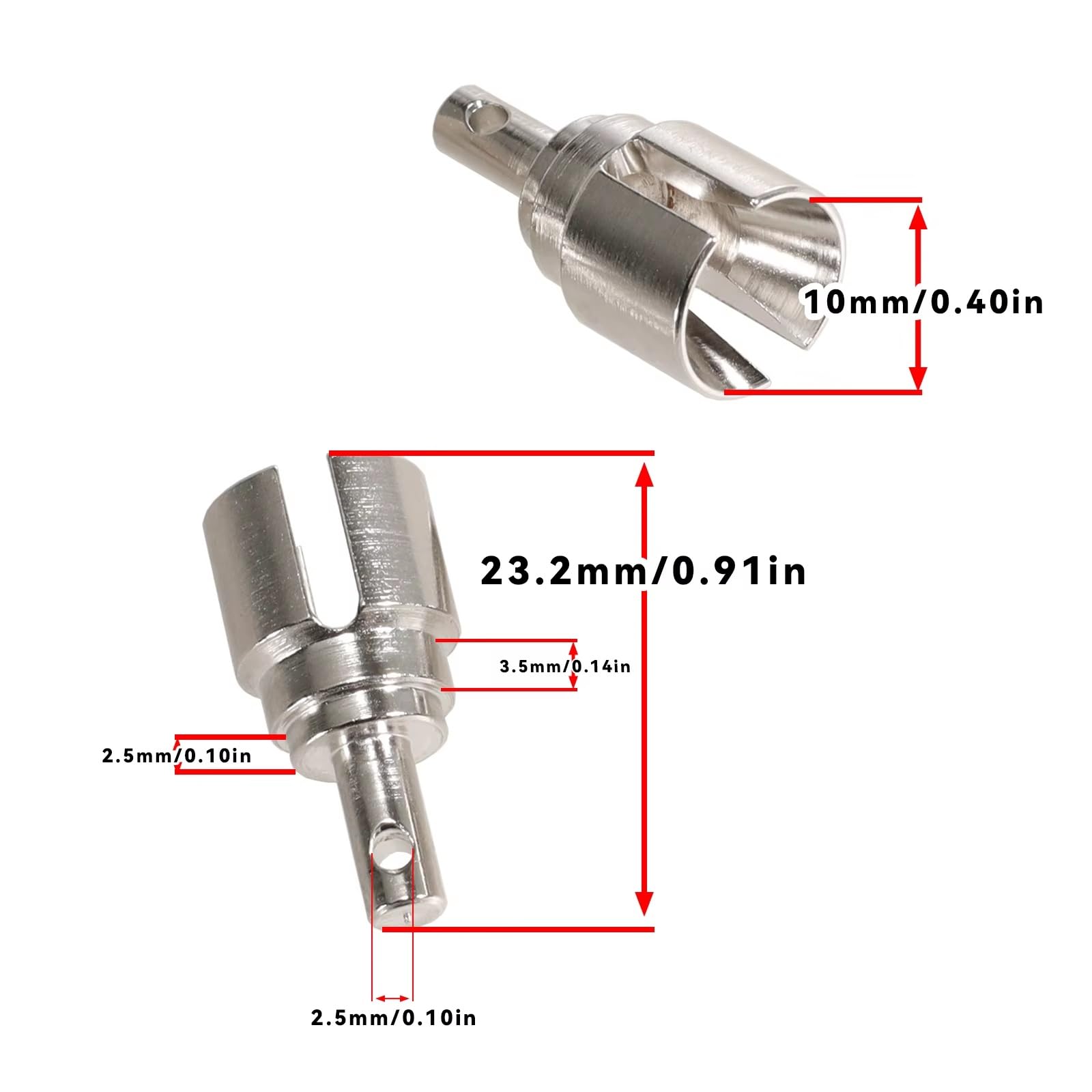 para MJX para Hyper GO 1/16 1/14 RC Copa Diferencial De Metal