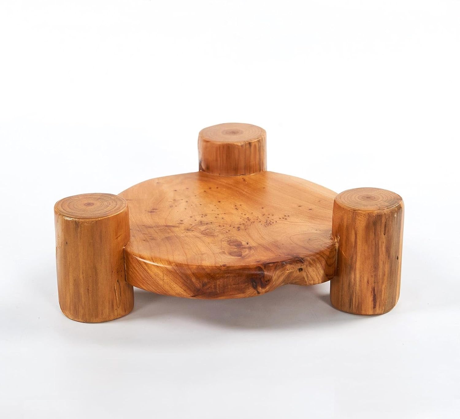 Live Edge Cedar Wood Riser: Rustic Plant Stand, Candle Holder, Holiday Decor Gifts