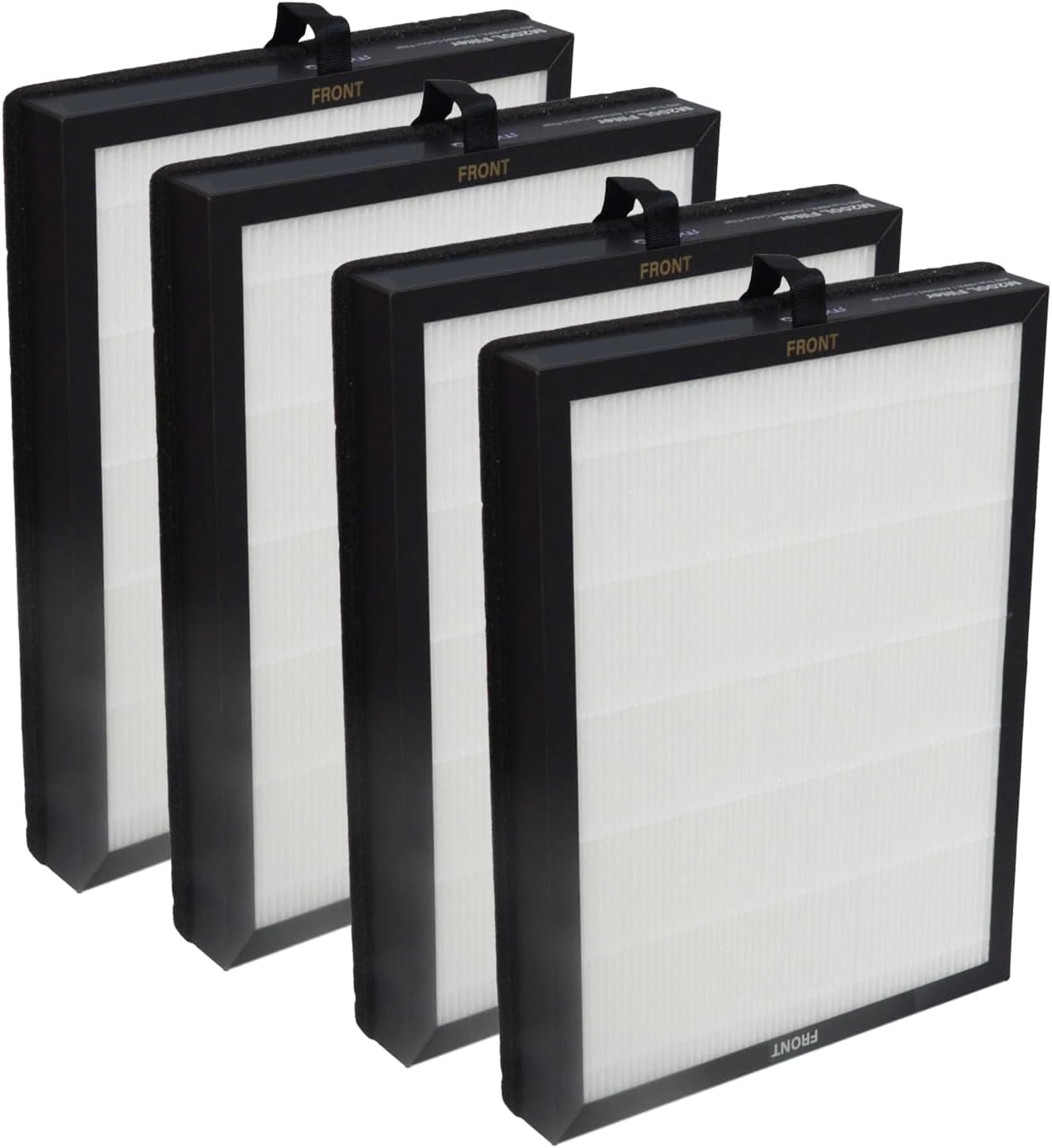 PUREBURG Replacement Filter Compatible with MOOKA M200L Air Purifier,4-Pack H13 HEPA Activated Carbon 3-Stage Filtration Air Clean Dust VOCs Odor