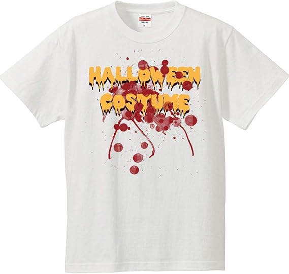 Amazon 南堀江のおもしろtシャツ Halloween Costume ハロウィン Halloween パーティ 仮装tシャツ おもしろtシャツ ホワイト Tシャツ カットソー 通販