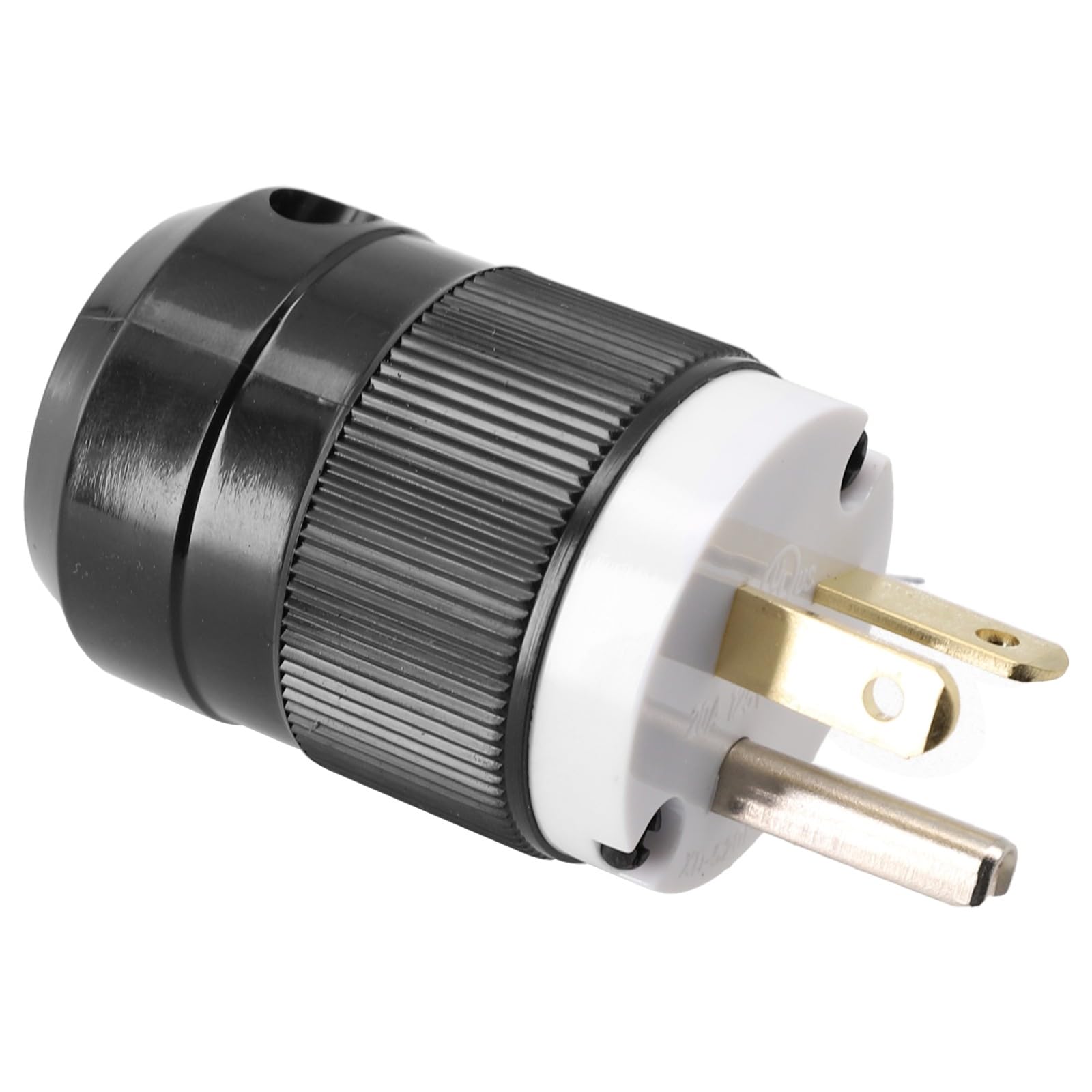 NEMA 5-20P 20A 125V Straight Blade Male Replacement Plug Heavy Duty Nylon Connector for Generator Parts & Accessories