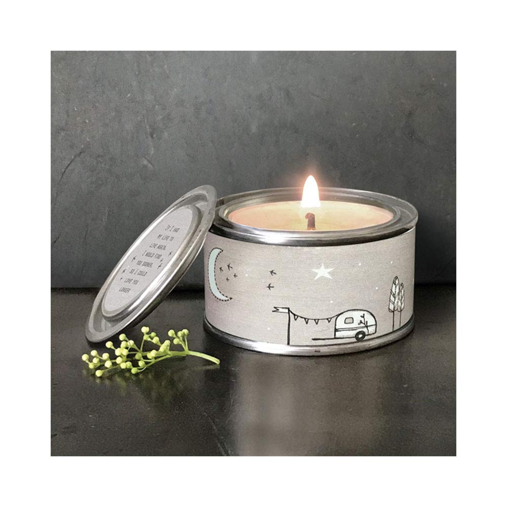 East Of India White Tin Candle - Life To Live Again