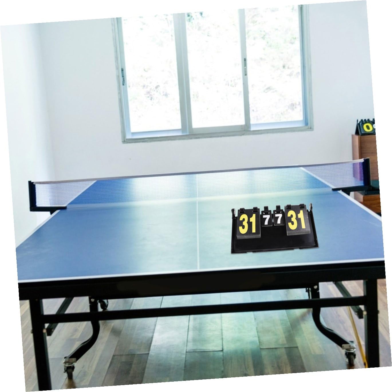TOYANDONA Segnapunti da Tavolo a 4 Cifre Nero per Sport e Badminton | Plastica e Cartone, Lettura Chiara e Intuitiva, Uso Semplice, Pulizia Rapida e Riutilizzabile