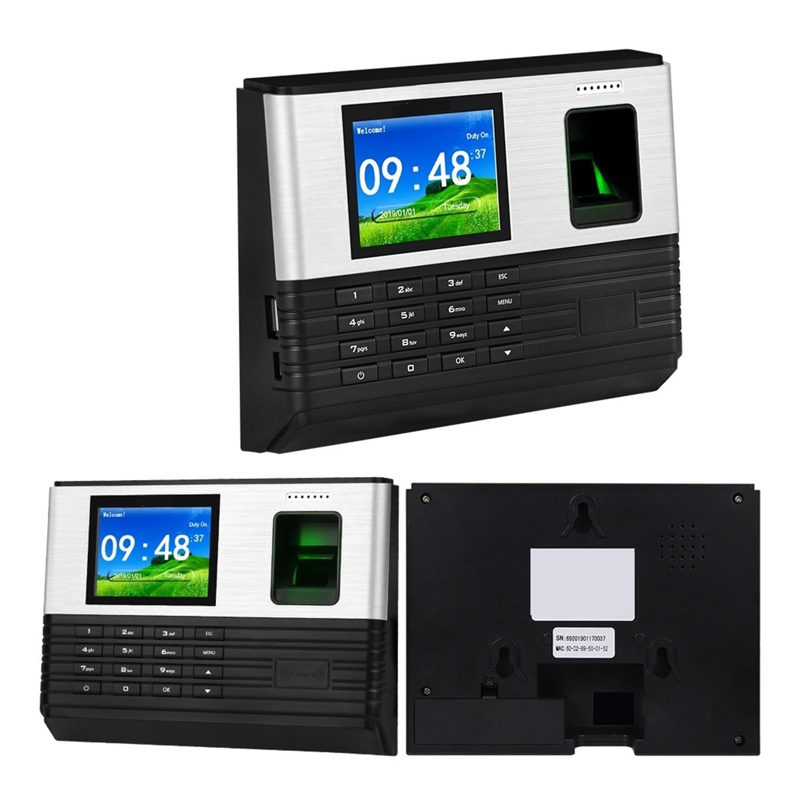 Pointeuse 2.8 pouces IP/WIFI biométrique empreinte digitale Machine de présence RFID employé système d'enregistrement horloge enregistreur mot passe