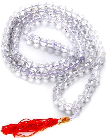 Planet 007 4 Mala Combo of Sphatik mala Lal Chandan Scented mala Vaijayanti Mala & Tulsi mala with Free Japa Bag