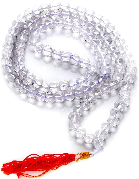 Planet 007 4 Mala Combo of Sphatik mala Lal Chandan Scented mala Vaijayanti Mala & Tulsi mala with Free Japa Bag