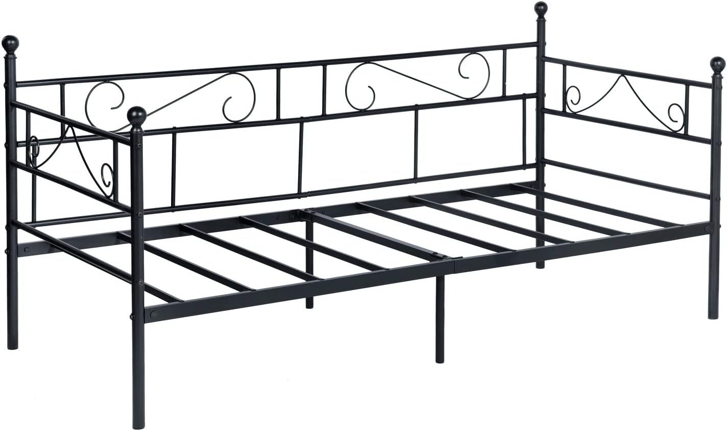 Sofa Bed Frame Metal Daybed Frame Guest Sofa Bed Daybeds For Living Room Bedroom Black - View #10