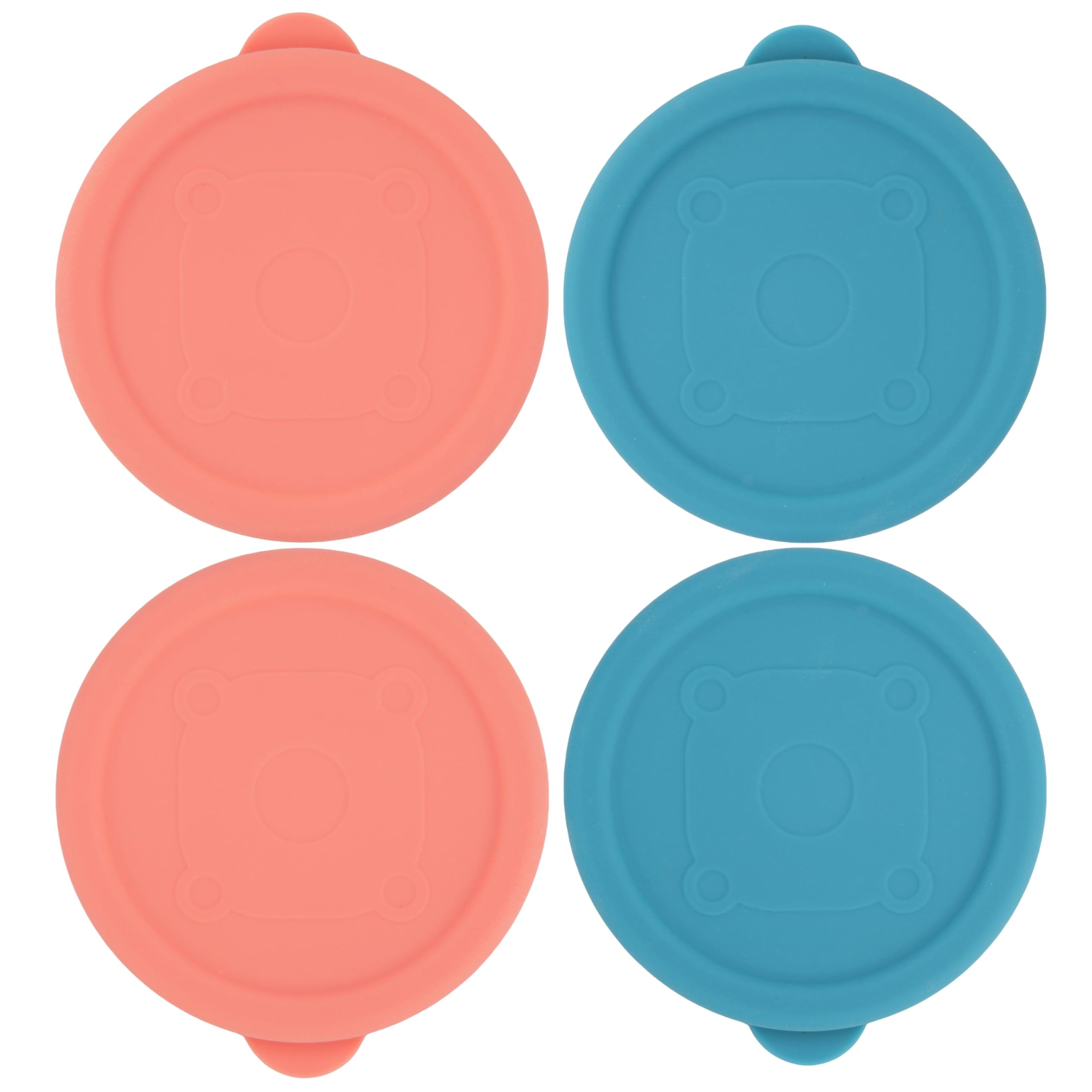 LUVCOSY 4 Packs 3-inch/7.6cm Silicone Tin Lids Can Tops | Reusable Silicone Tin Cap for Canned Food | Air-tight Covers Fit Standard Size Tins | Dishwasher & Freezer Safe | Eco-friendly