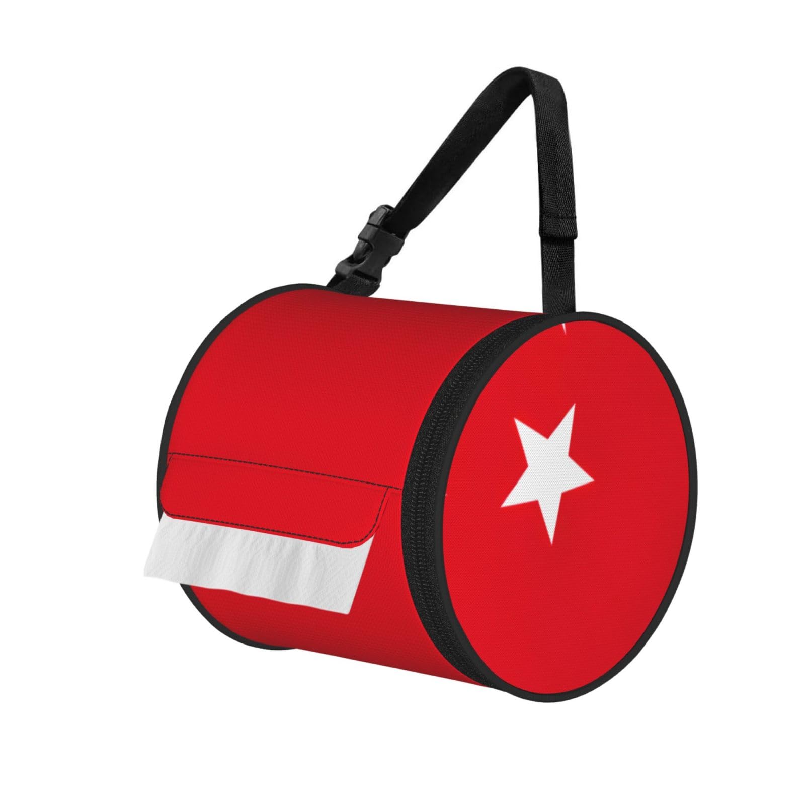 Flag Of Turkey Print Fashion Tissues Organizer Box, Hanging Tissue Holder For Purse Coins For Car Office Daily Outing