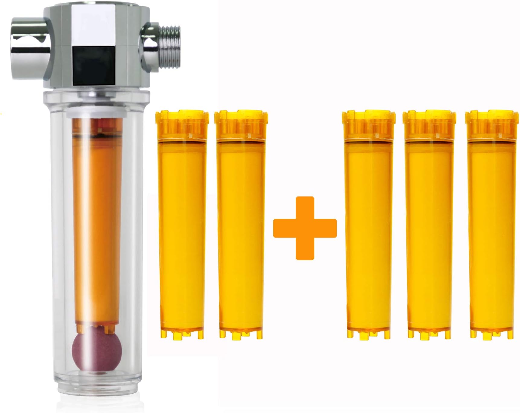 UBS VFS-F+VCF-03 Luxury Vita-Fresh Shower Filter with 5 Vitamin C Cartridge