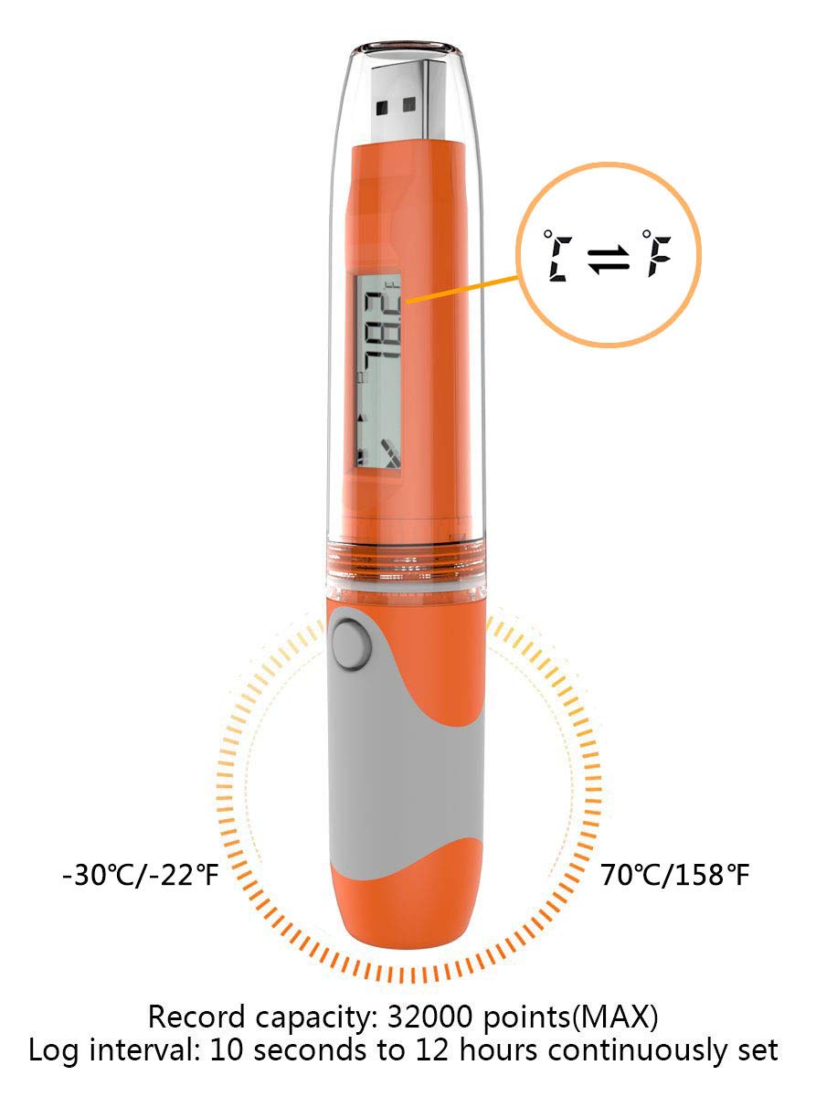 New Deal Elitech RC-51 Digital Temperature Data Logger USB Reusable 32000 Points - 10 Pack