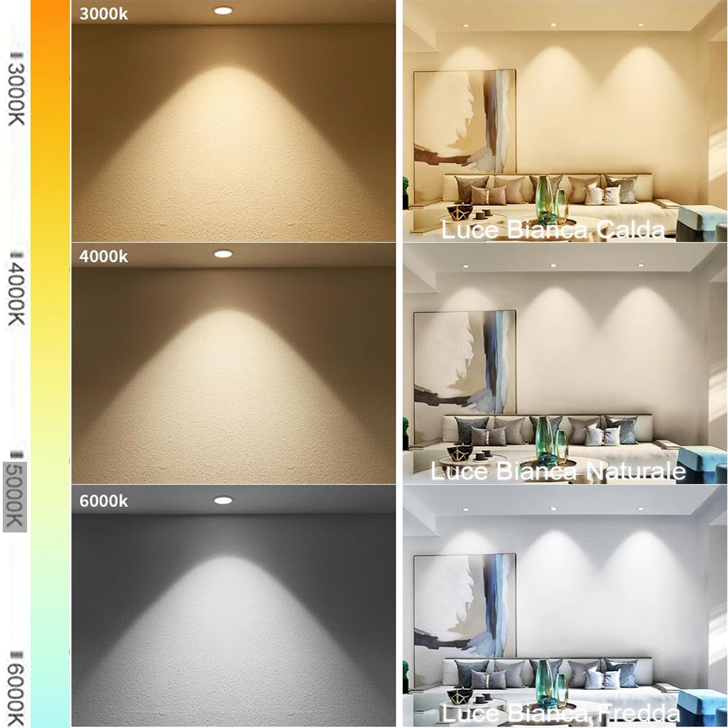 ULIGHT Lampadina LED E14 Oliva, 6W Equivalente a Incandescente da 50W, Luce Bianca Fredda 6000K, 550 Lumen, 220V-240V Non Dimmerabile, Fascio Luce 210°, Confezione da 10 Pezzi